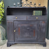 George III oak side cabinet with an ebonised finish