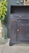 George III oak side cabinet with an ebonised finish