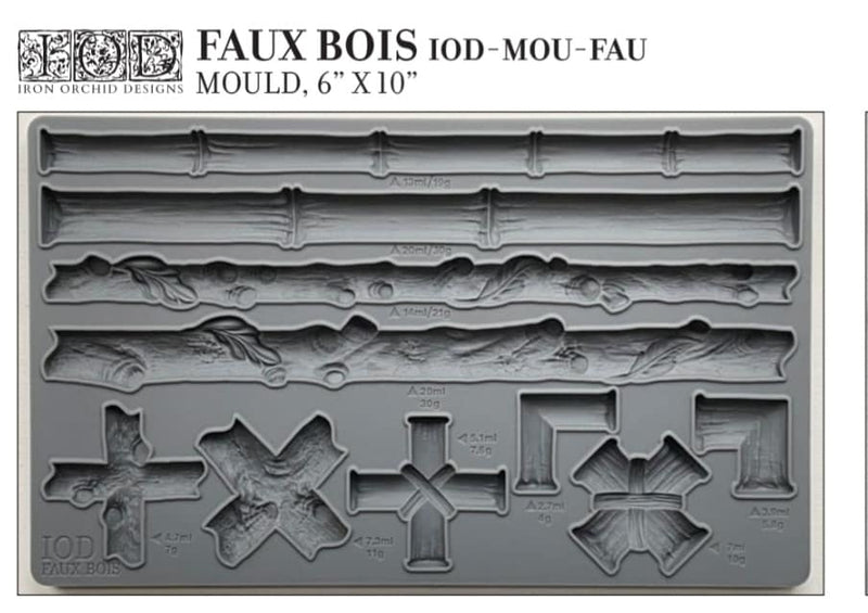 Faux Bois Decor Furniture Mould by Iron Orchid Designs - Clay, Resin, Hot Glue