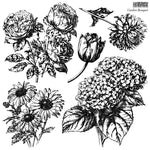 GARDEN BOUQUET 12X12 IOD STAMP by Iron Orchid Designs - Ink, Chalk Paint, Furniture Craft Stamp