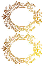 PETITS ORNEMENTS GOLD FOIL TRANSFER 12X8 PAD by Iron Orchid Designs (8 sheets) for furniture, crafts and décor