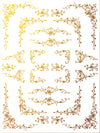 SI BELLE GOLD FOIL TRANSFER 12X16 PAD by Iron Orchid Designs (4 sheets) for furniture, crafts and décor