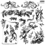 CLASSICAL CHRISTMAS 12X12 IOD STAMP by Iron Orchid Designs - Ink, Chalk Paint, Furniture Craft Stamp (LIMITED EDITION)