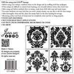 VELVETEEN Décor 4 Sheet Stamp by Iron Orchid Designs - Ink, Chalk Paint, Furniture Craft Stamp