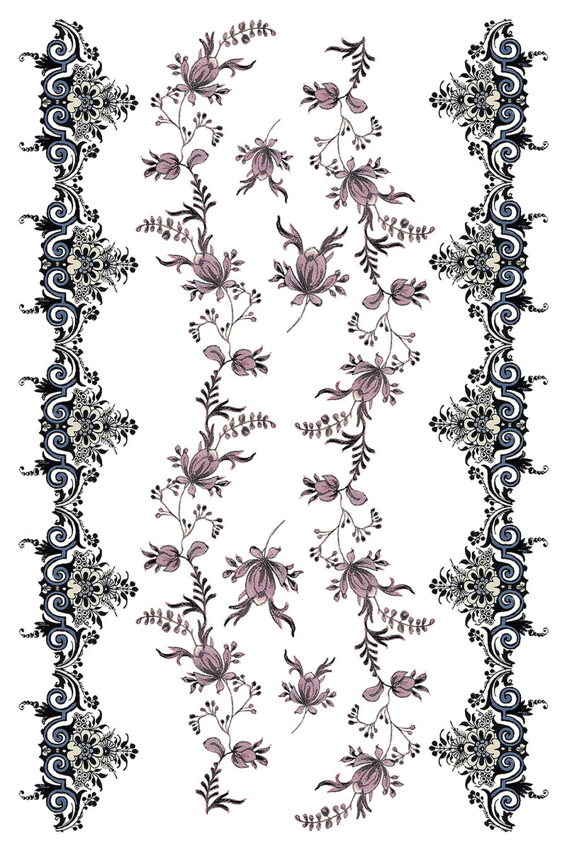 FAIRYTALE FLORALS IOD TRANSFER 8X12 PAD by Iron Orchid Designs (8 sheets) for furniture, crafts and decor