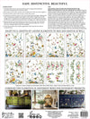 LOST GARDEN transfer by Iron Orchid Designs 12 x 16" (pad of 8 sheets) for furniture, crafts & decor