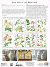 ROSE BOTANICAL IOD TRANSFER 12X16 PAD by Iron Orchid Designs (8 sheets) for furniture, crafts and decor