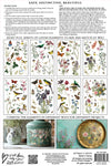 WILDE BLOEMEN transfer by Iron Orchid Designs 12 x 8" (pad of 8 sheets) for furniture, crafts & décor