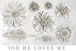 He Loves Me Decor Furniture Mould by Iron Orchid Designs - Clay, Resin, Hot Glue