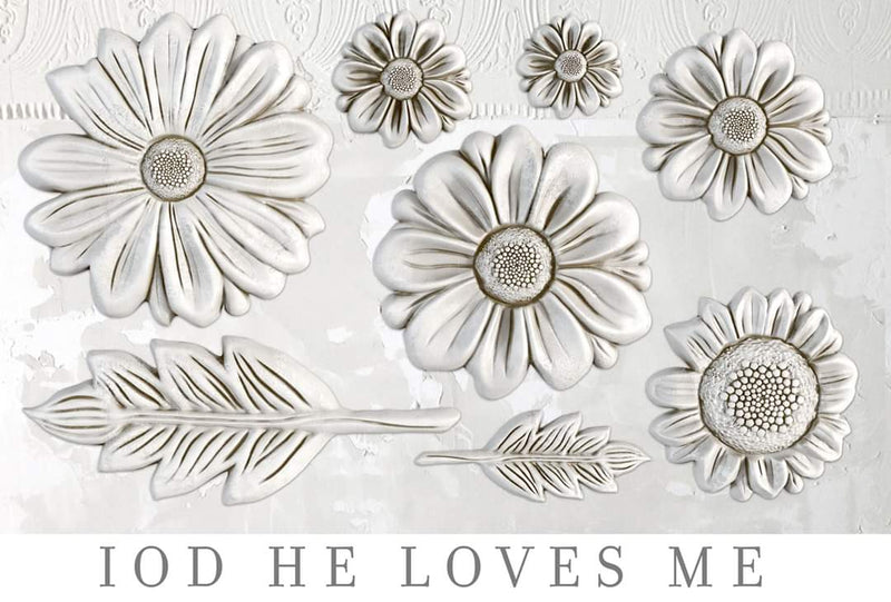 He Loves Me Decor Furniture Mould by Iron Orchid Designs - Clay, Resin, Hot Glue